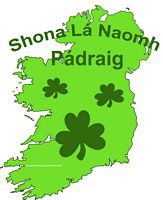 Saint Patricks Ireland Irish festive map