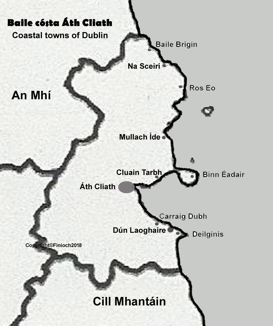 Map of Dublin coast towns