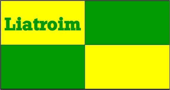 Leitrim county flag banner with text Ireland