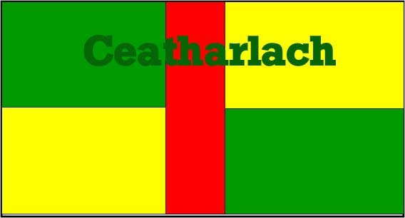 Carlow county flag banner with text