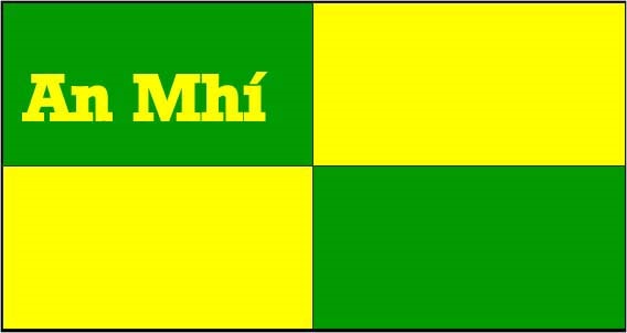 Meath county flag banner with text Ireland
