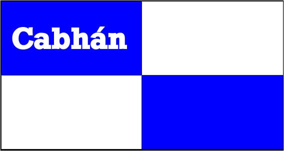 Cavan county flag banner with text