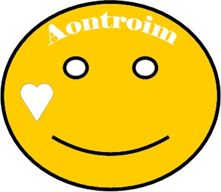 Antrim county smiles button