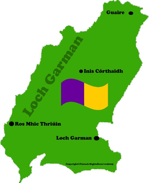 Wexford county map and flag with towns