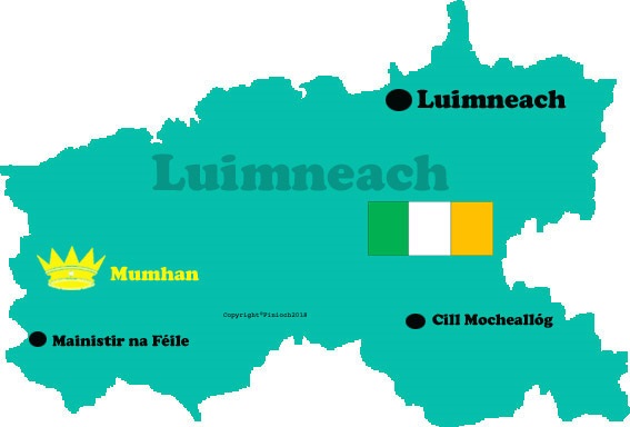 Map of Limerick county with towns