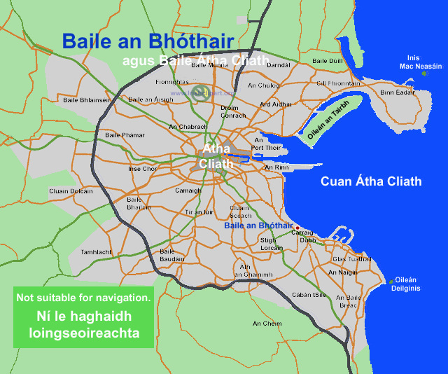 Map of Booterstown, county Dublin, Dublin.