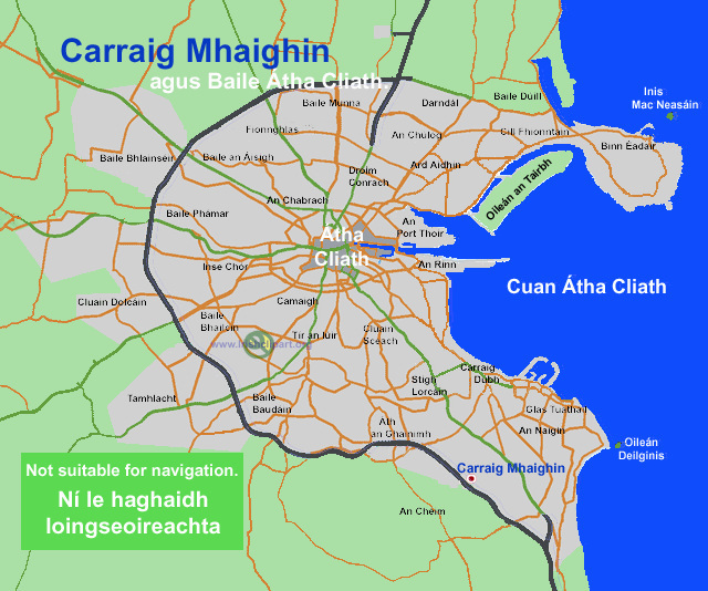 Map of Carrickmines, county Dublin, Dublin.