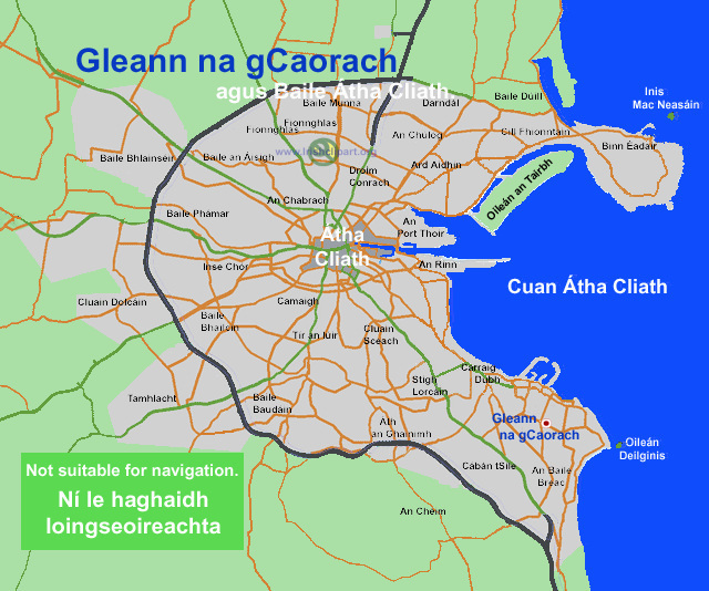 Map of Glenageary, Dublin.
