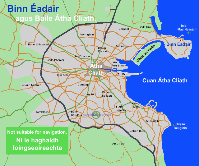 Map of Howth county Dublin.