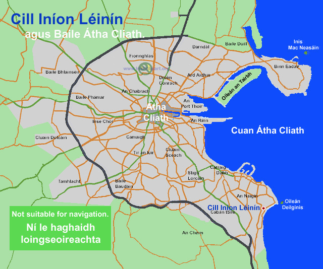 Map of Killiney, County Dublin, Dublin.