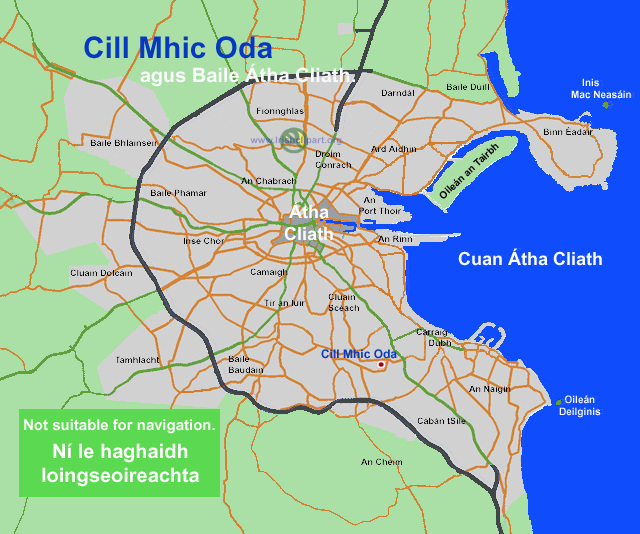 Map of Kilmacud, county Dublin, Dublin.
