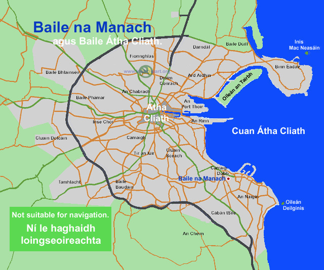 Map of Monkstown, Dublin, County Dublin.