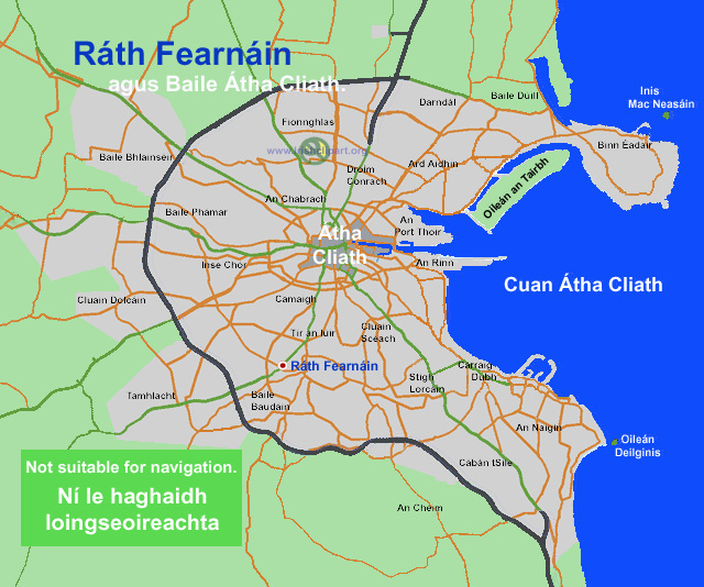 Map of Rathfarnham, county Dublin.