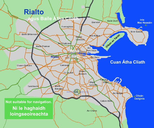 Map of Rialto, Dublin city.