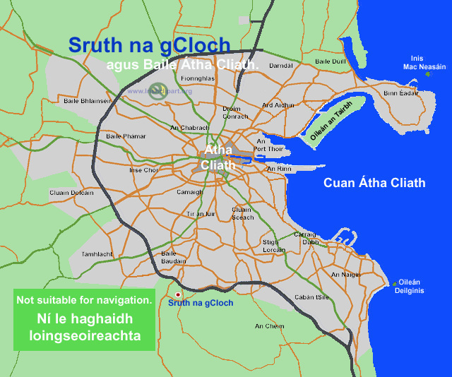 Map of Rockbrook, County Dublin.