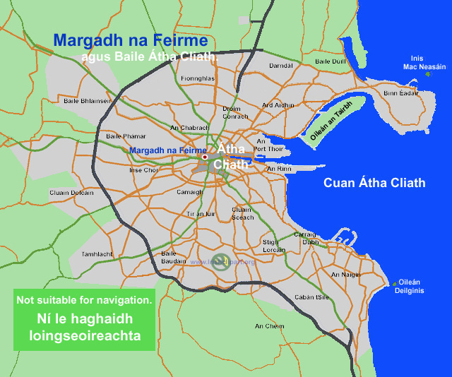 Map of Smithfield, Dublin city.