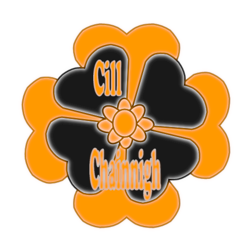 Kilkenny county flower badge with county colours.