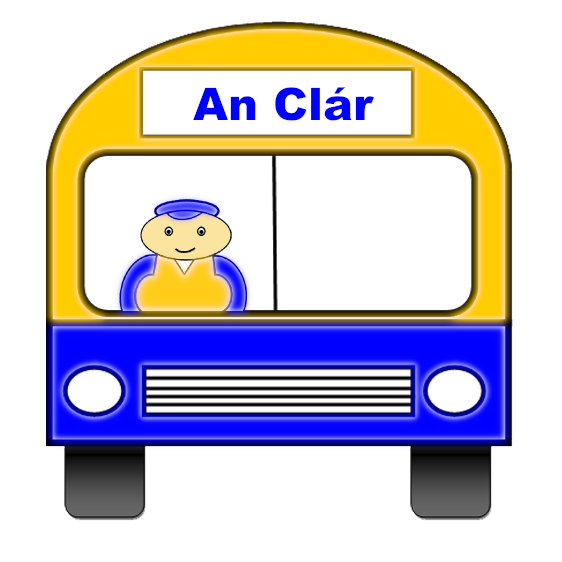 Clare county bus with county colours.