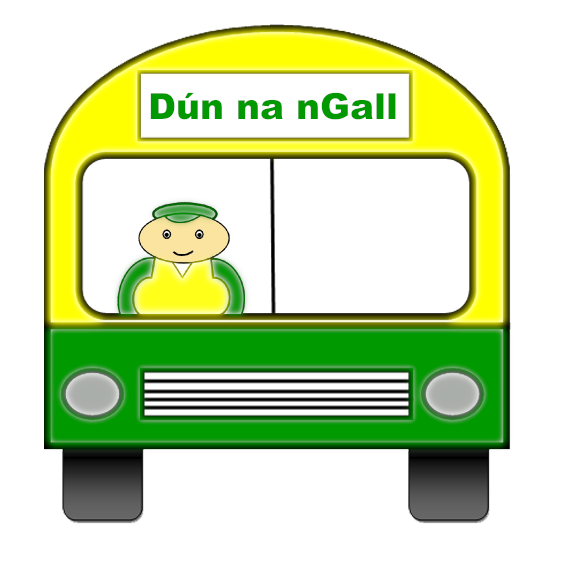 Donegal county bus with county colours.