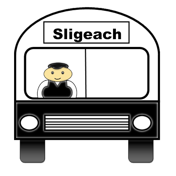 Sligo county bus with county colours.
