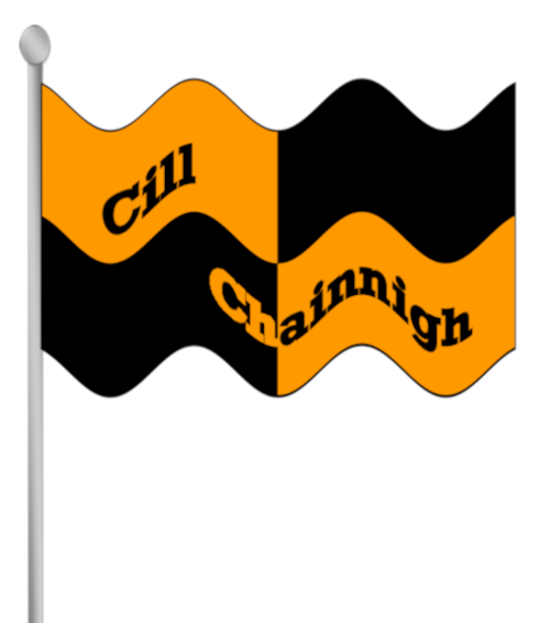 Kilkenny county flag with text.
