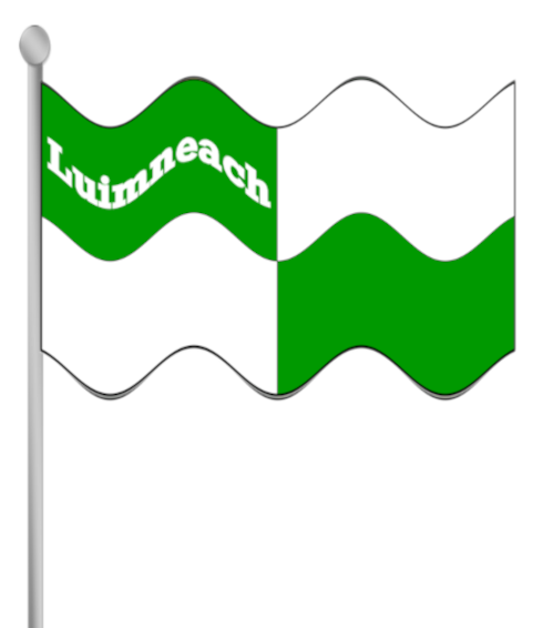 Limerick county flag with text.