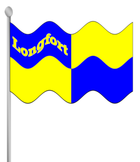 Longford county flag with text.