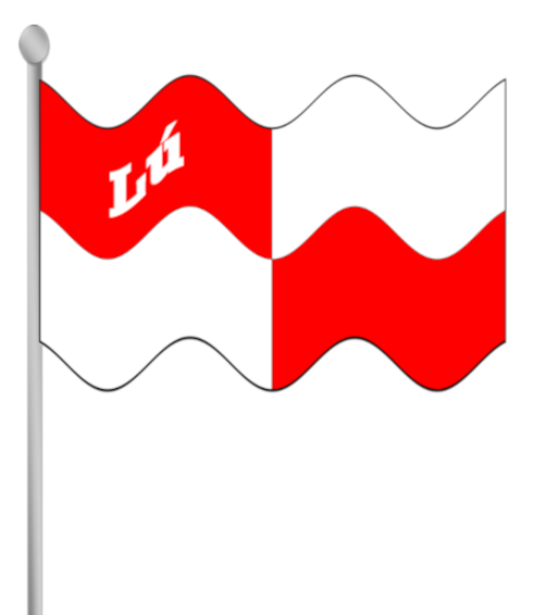 Louth county flag with text.