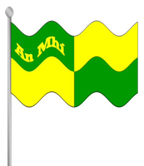 Meath county flag with text.