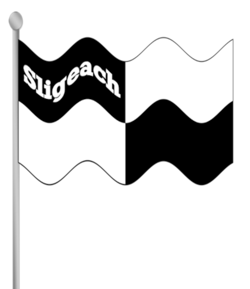 Sligo county flag with text.