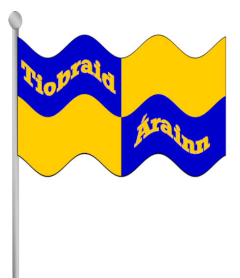 Tipperary county flag with text.