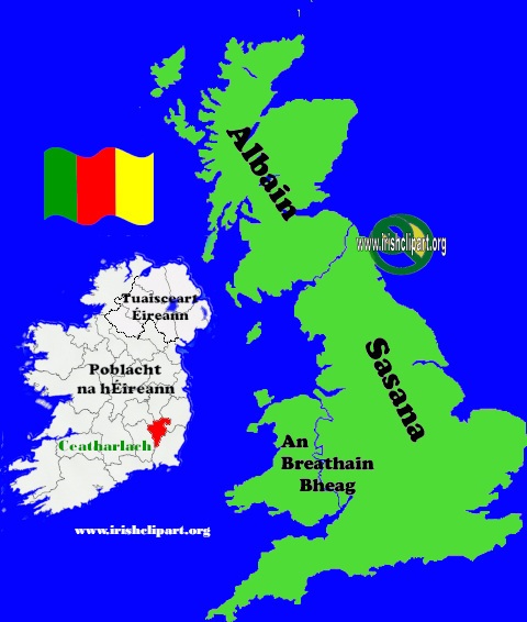Map of Carlow county Ireland the British Isles.