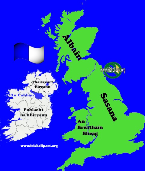 Map of Cavan county Ireland in the British Isles.