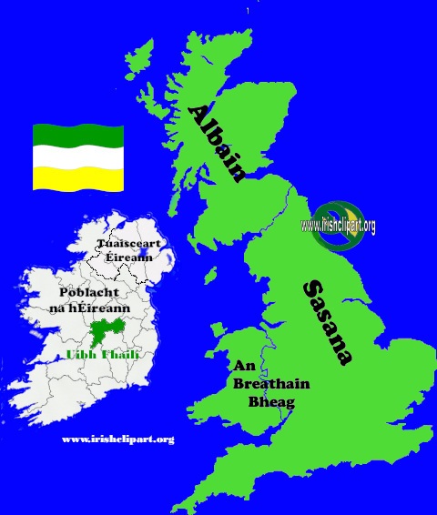 Map of Offaly county Ireland British Isles.