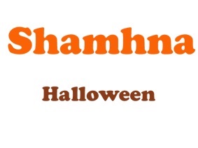 Halloween sign banner with text