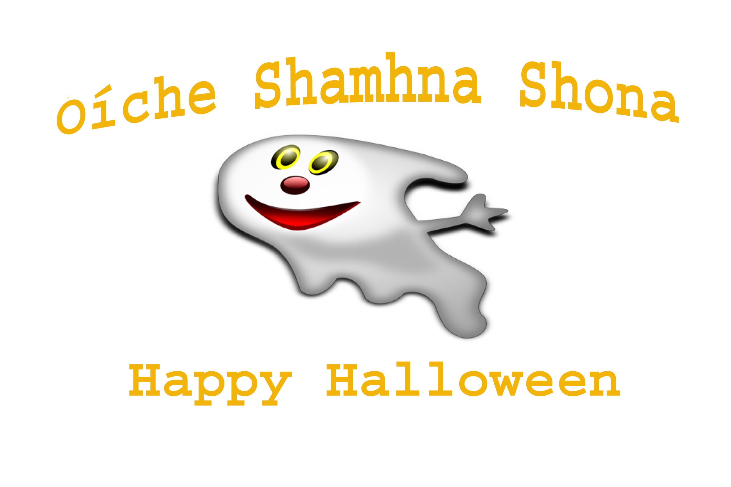 Halloween Smiley Ghost Irelan Irish