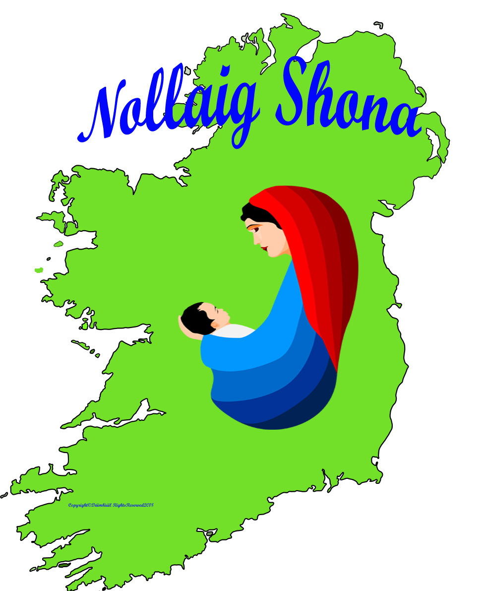 Ireland map Christmas religious
