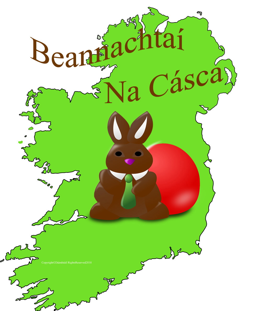 Ireland map Easter festive