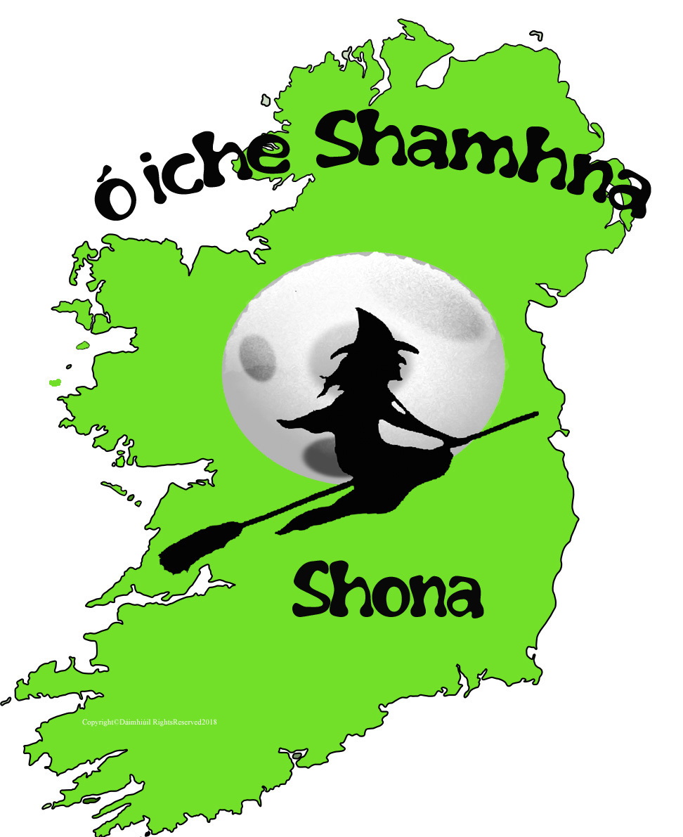 Ireland map Halloween festive