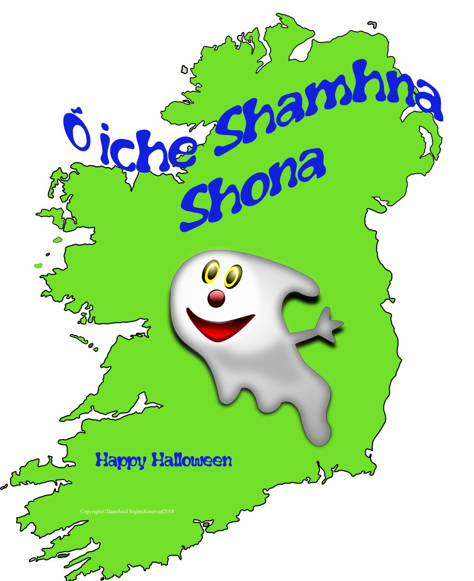 Ireland map Halloween festive funny