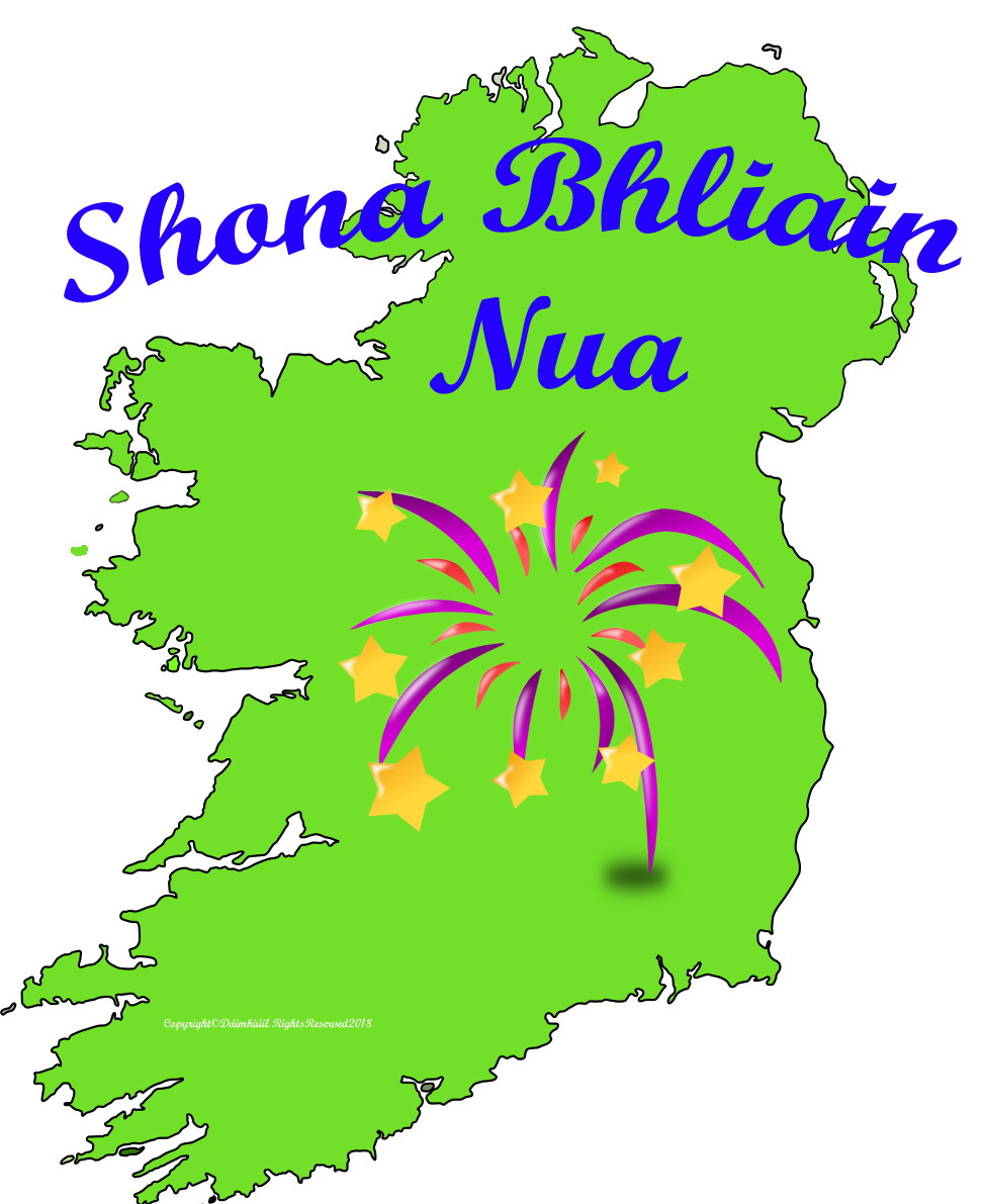 Ireland map New Years festive