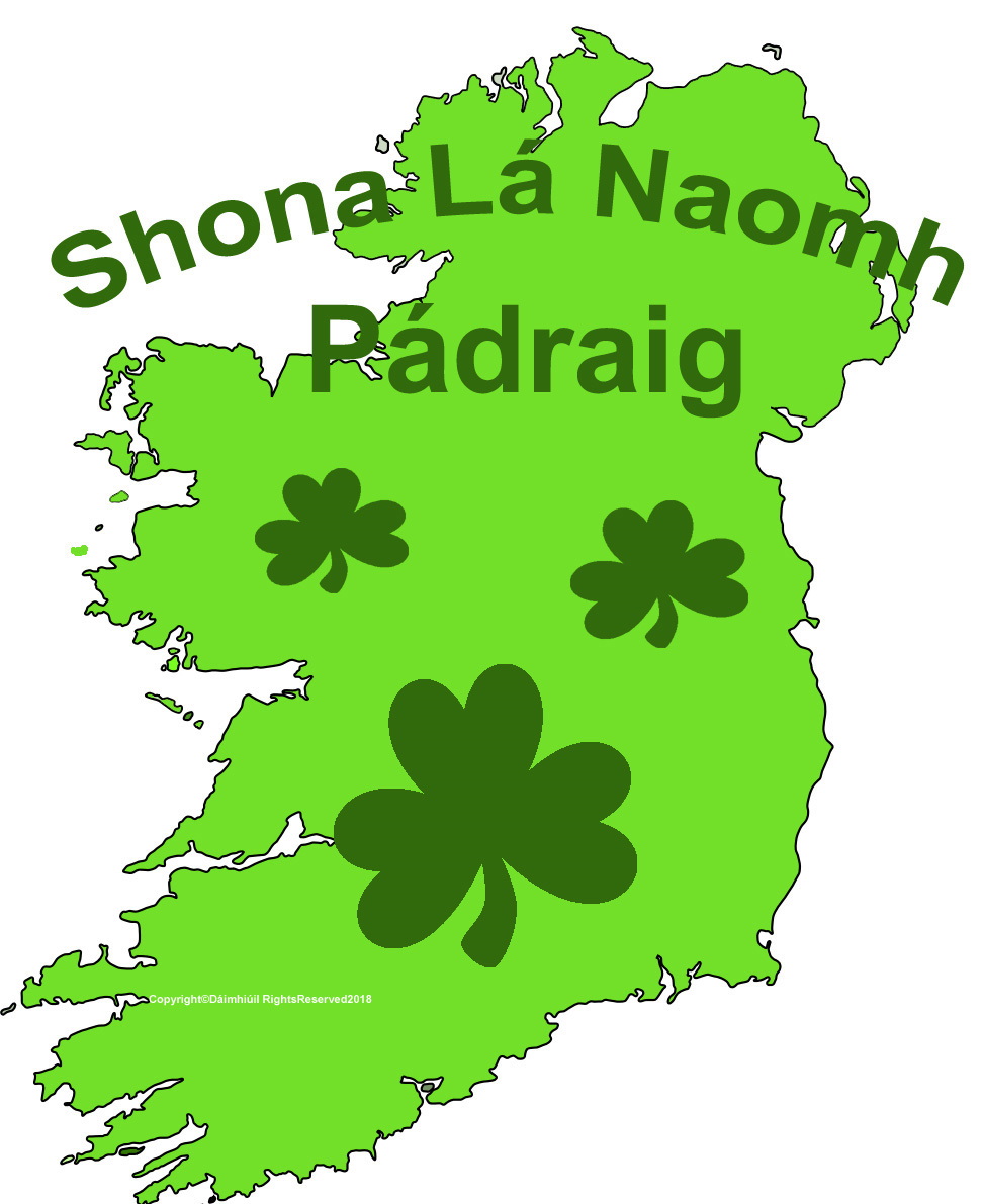 Ireland map Saint Patricks day festive