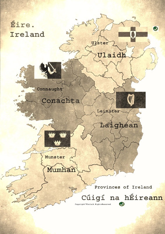 Map of Ireland parch 2