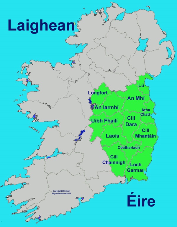Leinster Map Of Ireland Map Of Leinster Province Ireland
