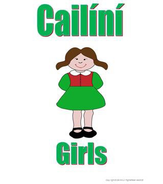 Ireland Irish infant school girls sign